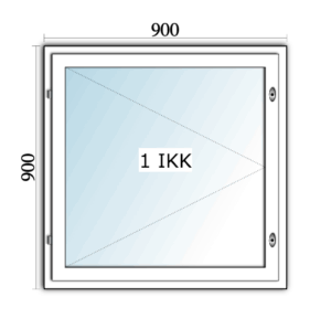 9x9 ikkuna tai 90x90 cm tai 900x900 mm