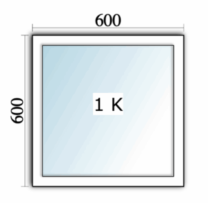 ikkuna 6x6 tai 60x60 cm tai 600x600 mm