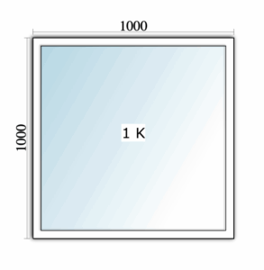 ikkuna 10x10 tai 100x100 cm tai 1000x1000 mm