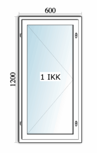 Ikkuna 6X12 tai 60X120 cm tai 600X1200 mm