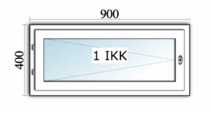 Ikkuna 9X4 koossa tai 90X40 cm tai 900X4400 mm
